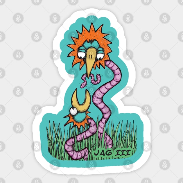 Early Worm Sticker by JAG III